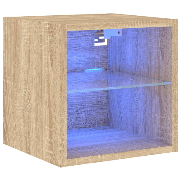 TV-Wandschrank Sonoma Eiche mit LED