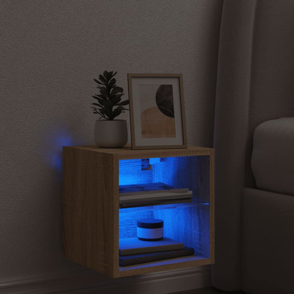 TV-Wandschrank Sonoma Eiche mit LED