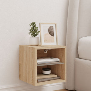 TV-Wandschrank Sonoma Eiche mit LED