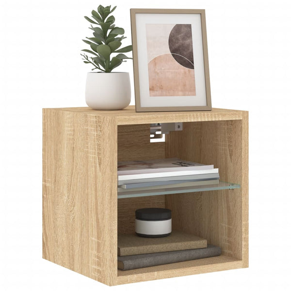 TV-Wandschrank Sonoma Eiche mit LED