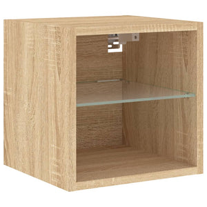 TV-Wandschrank Sonoma Eiche mit LED