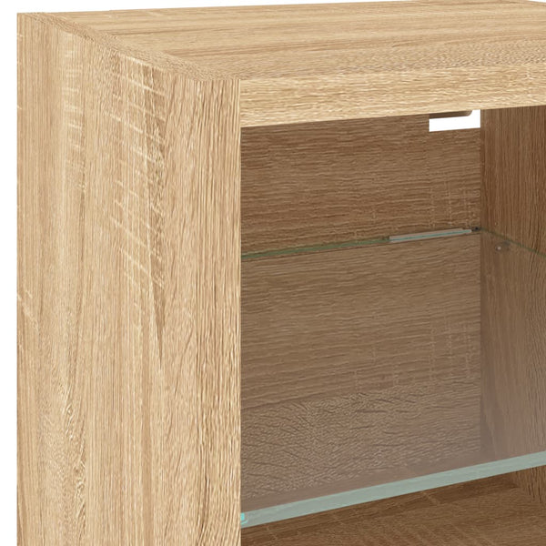 TV-Wandschrank Sonoma Eiche mit LED