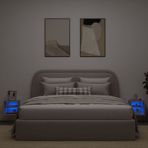 TV-Wandschränke mit LED Sonoma-Eiche, 2er-Set