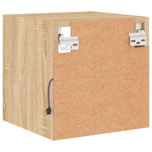 TV-Wandschränke mit LED Sonoma-Eiche, 2er-Set