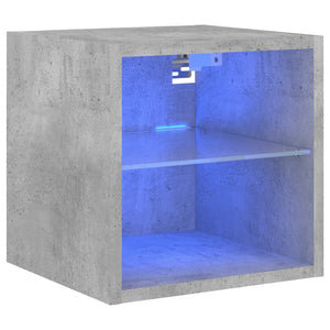 TV-Wandschrank mit LED Betongrau 30cm