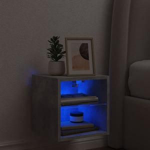 TV-Wandschrank mit LED Betongrau 30cm