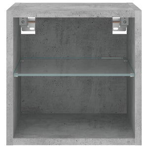 TV-Wandschrank mit LED Betongrau 30cm