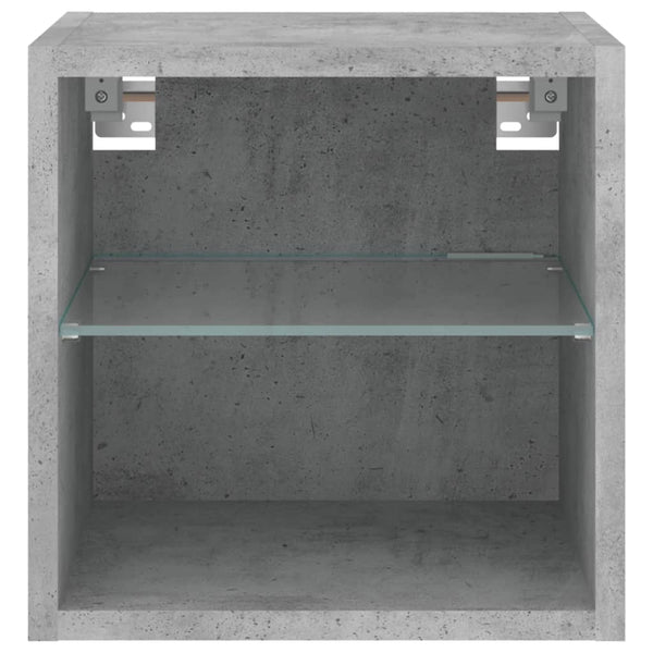 TV-Wandschrank mit LED Betongrau 30cm