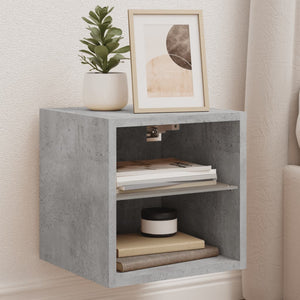 TV-Wandschrank mit LED Betongrau 30cm