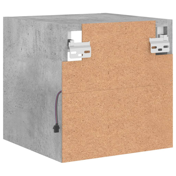 TV-Wandschränke mit LED Betongrau 2er Set