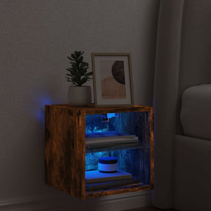 TV-Wandschrank Räuchereiche mit LED