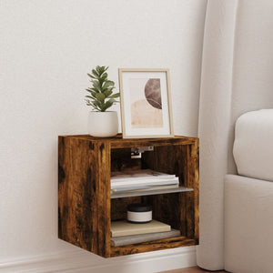 TV-Wandschrank Räuchereiche mit LED