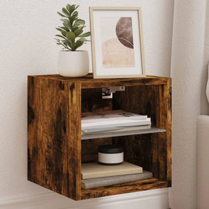TV-Wandschrank Räuchereiche mit LED