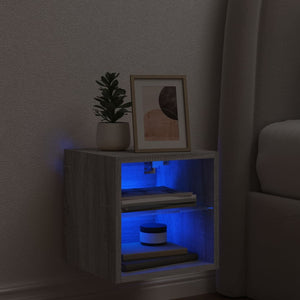 TV-Wandschrank mit LED Grau Sonoma 30x30 cm