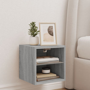 TV-Wandschrank mit LED Grau Sonoma 30x30 cm