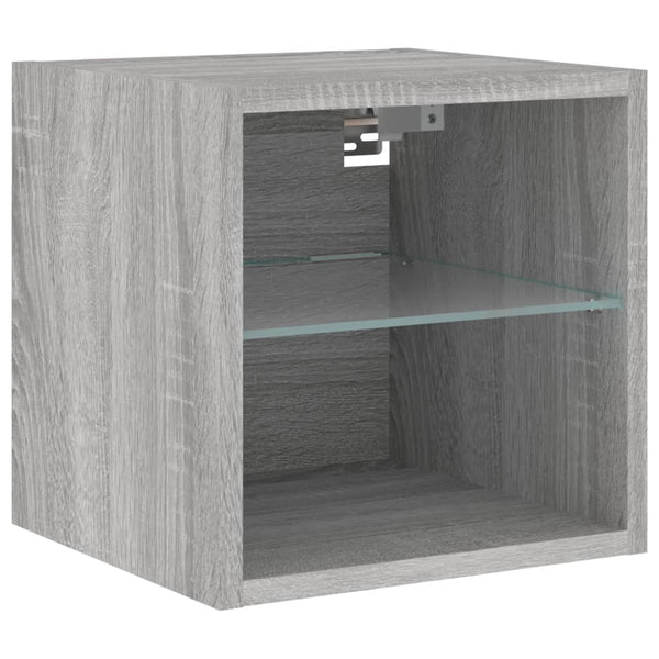 TV-Wandschrank mit LED Grau Sonoma 30x30 cm