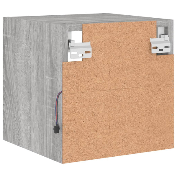 TV-Wandschrank mit LED Grau Sonoma 30x30 cm