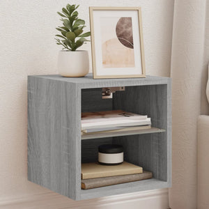 TV-Wandschrank mit LED Grau Sonoma 30x30 cm