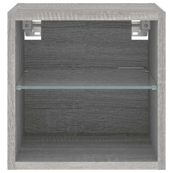 TV-Wandschränke mit LED Grau Sonoma, 2er-Set