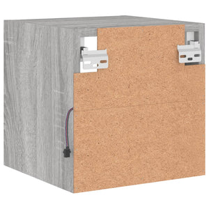 TV-Wandschränke mit LED Grau Sonoma, 2er-Set