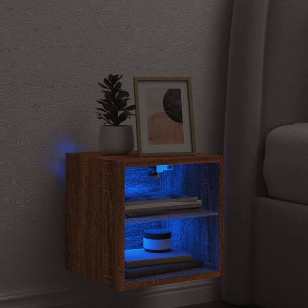 TV-Wandschrank mit LED Eichenoptik
