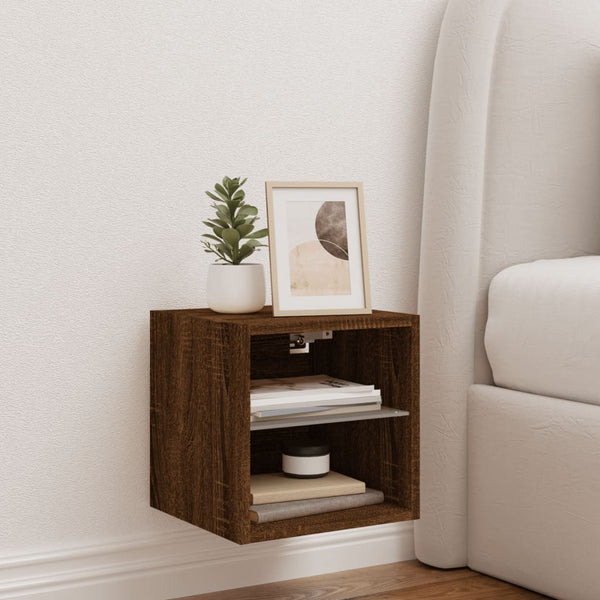 TV-Wandschrank mit LED Eichenoptik