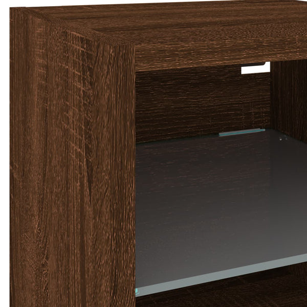 TV-Wandschrank mit LED Eichenoptik