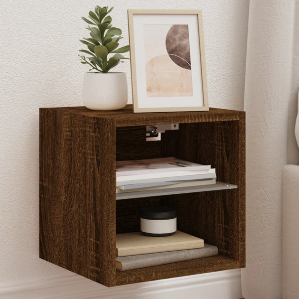 TV-Wandschrank mit LED Eichenoptik