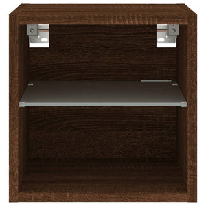 TV-Wandschränke mit LED-Leuchten, Eichen-Optik, 2er Set