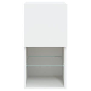 TV-Schränke mit LED-Beleuchtung, 2er-Set, Weiß