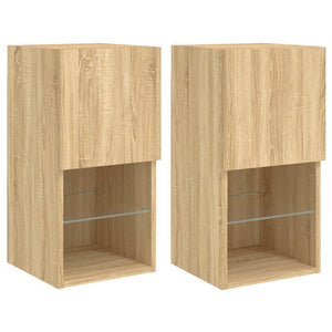 TV-Schränke mit LED Sonoma-Eiche, 2er-Set