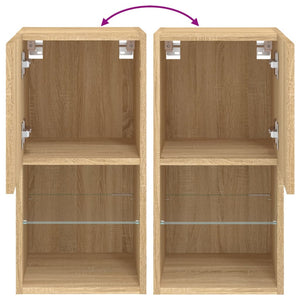 TV-Schränke mit LED Sonoma-Eiche, 2er-Set