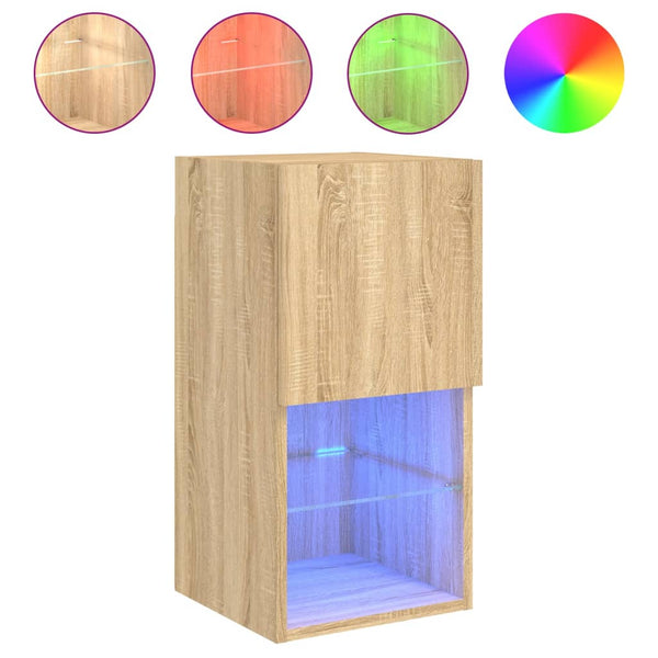 TV-Schränke mit LED Sonoma-Eiche, 2er-Set