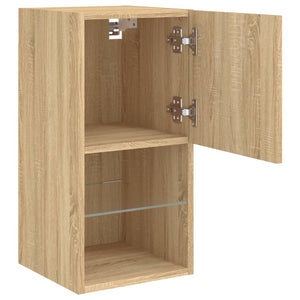 TV-Schränke mit LED Sonoma-Eiche, 2er-Set