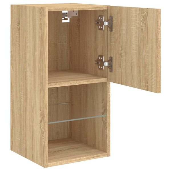 TV-Schränke mit LED Sonoma-Eiche, 2er-Set