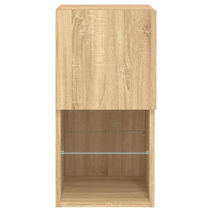 TV-Schränke mit LED Sonoma-Eiche, 2er-Set