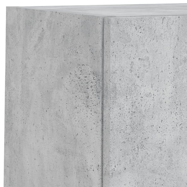 TV-Schränke mit LED Betongrau 2er Set