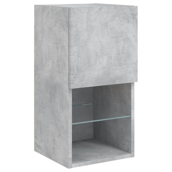 TV-Schränke mit LED Betongrau 2er Set