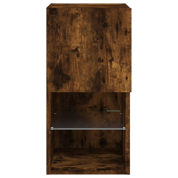 TV-Schränke mit LED Räuchereiche 2er-Set