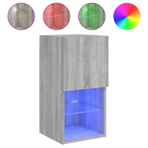TV-Schrank mit LED Grau Sonoma 30,5x30x60 cm