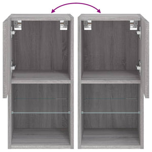 TV-Schrank mit LED Grau Sonoma 30,5x30x60 cm