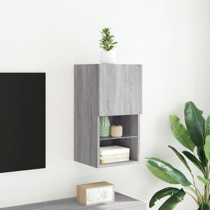 TV-Schrank mit LED Grau Sonoma 30,5x30x60 cm