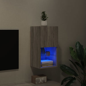 TV-Schrank mit LED Grau Sonoma 30,5x30x60 cm