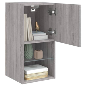 TV-Schrank mit LED Grau Sonoma 30,5x30x60 cm