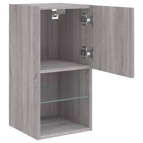 TV-Schrank mit LED Grau Sonoma 30,5x30x60 cm
