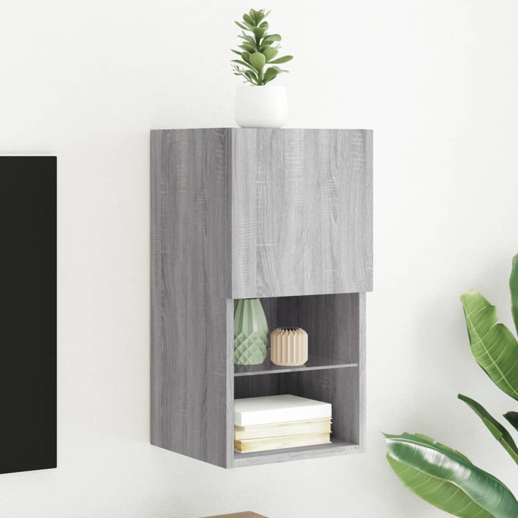 TV-Schrank mit LED Grau Sonoma 30,5x30x60 cm