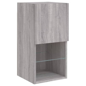 TV-Schränke mit LED Grau Sonoma 2er Set