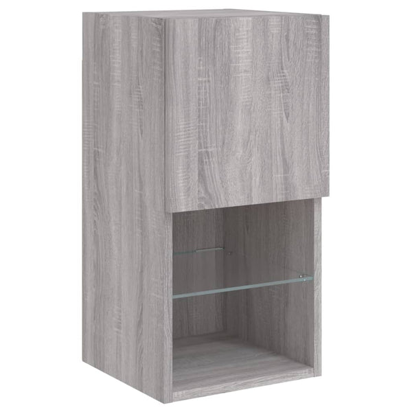 TV-Schränke mit LED Grau Sonoma 2er Set