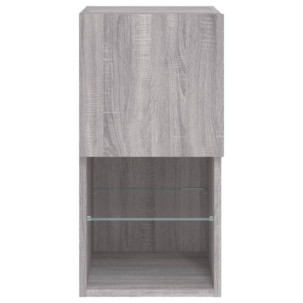 TV-Schränke mit LED Grau Sonoma 2er Set
