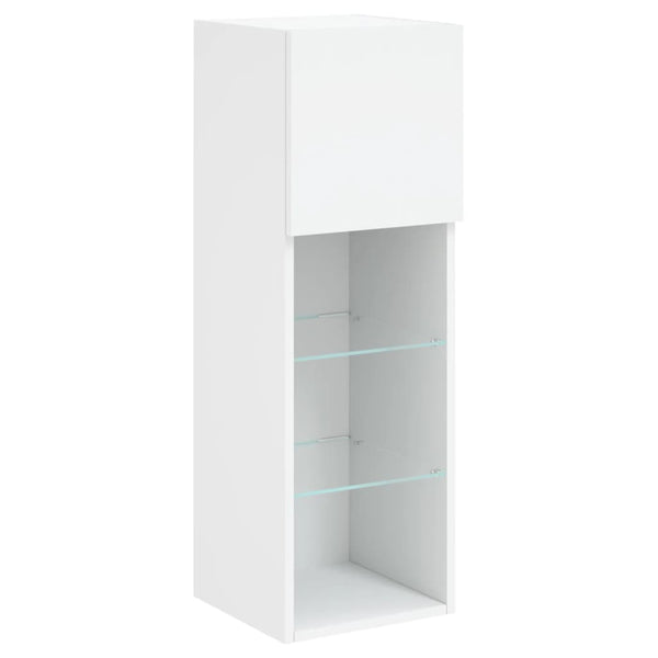 TV-Schrank Weiß mit LED 30,5x30x90 cm
